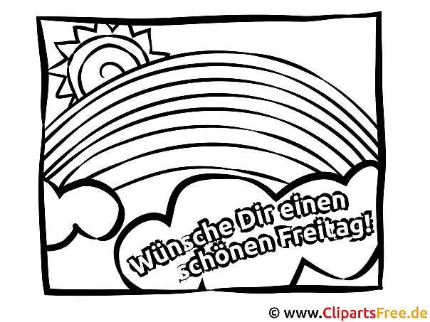 Regenbogen Schönen Freitag Ausmalbilder für Kinder kostenlos ausdrucken Regenbogen Schönen Freitag Ausmalbilder für Kinder kostenlos ausdrucken