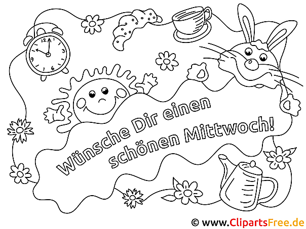 Sonne Frühstück Tiere Schönen Mittwoch Ausmalbilder für Kinder kostenlos ausdrucken Sonne Frühstück Tiere Schönen Mittwoch Ausmalbilder für Kinder kostenlos ausdrucken
