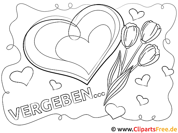 Herz Blumen Grafik zum Ausmalen Herz Blumen Grafik zum Ausmalen