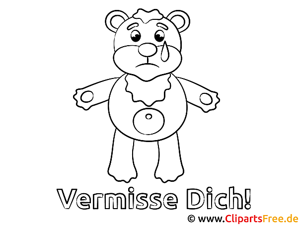 Bär Vermisse dich Ausmalbild gratis Bär Vermisse dich Ausmalbild gratis