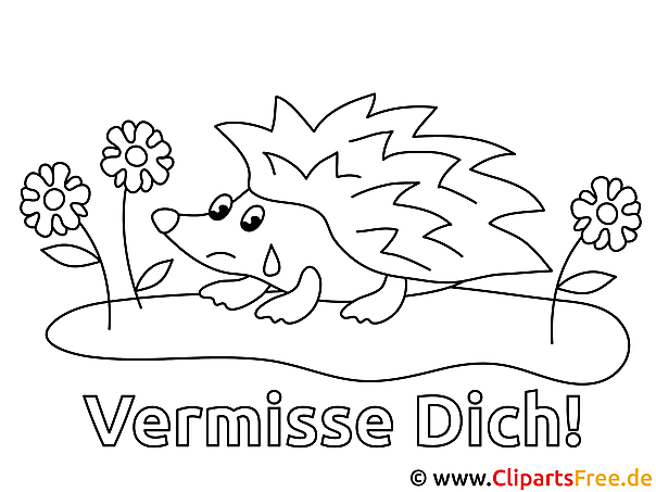 Igel Vermisse dich kostenloses Ausmalbild Igel Vermisse dich kostenloses Ausmalbild