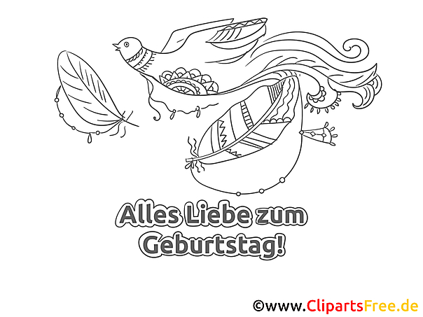 Vogel Ausmalbild - Geburtstag Bilder kostenlos Vogel Ausmalbild - Geburtstag Bilder kostenlos