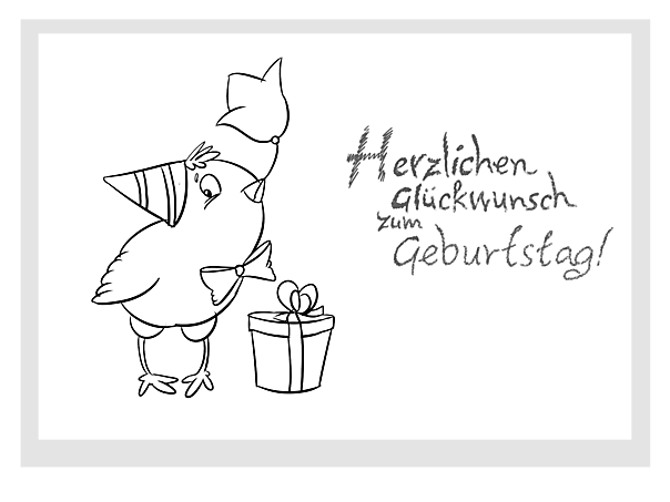 Vogel Geschenk Vorlage zum Ausmalen zum Geburtstag Vogel Geschenk Vorlage zum Ausmalen zum Geburtstag