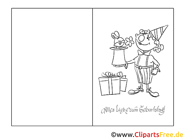 Zauberer Vorlage Grusskarte zum Ausmalen und Drucken Zauberer Vorlage Grusskarte zum Ausmalen und Drucken