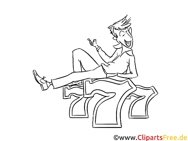 777 Casino Bild , Illustration schwarz-weiß zum Ausmalen 777 Casino Bild , Illustration schwarz-weiß zum Ausmalen