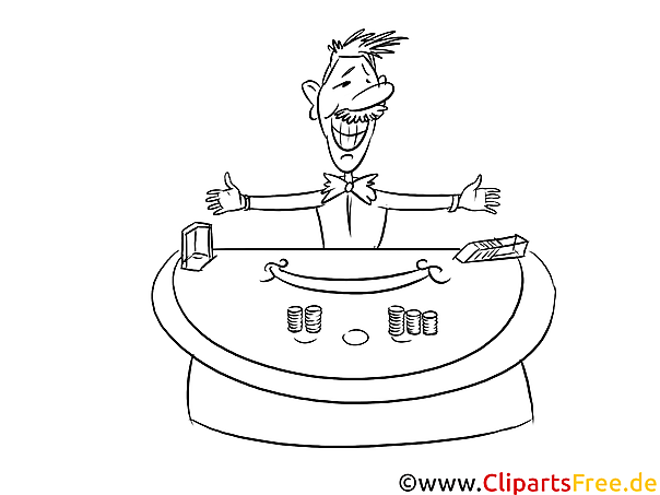Kasino Bild , Illustration schwarz-weiß zum Ausmalen Kasino Bild , Illustration schwarz-weiß zum Ausmalen