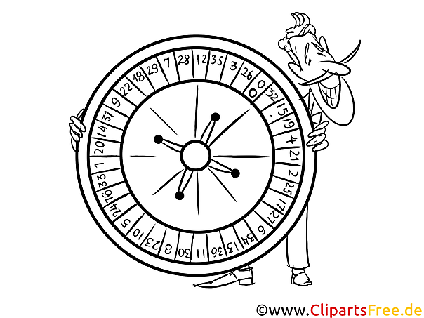 Roulette, Casino Bild , Illustration schwarz-weiß zum Ausmalen Roulette, Casino Bild , Illustration schwarz-weiß zum Ausmalen