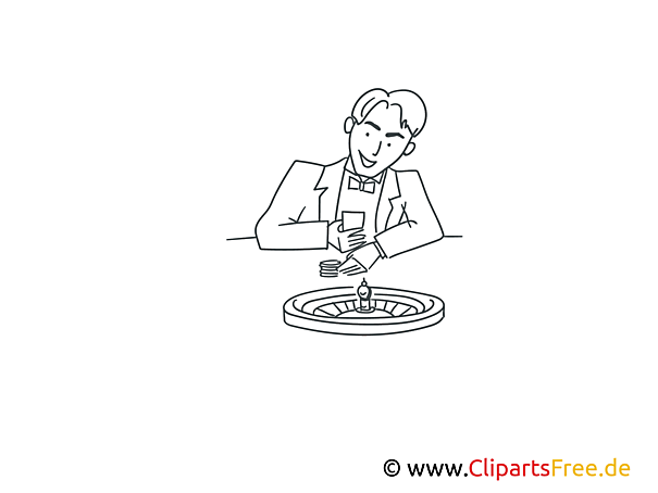 Roulette spielen Bild , Illustration schwarz-weiß zum Ausmalen Roulette spielen Bild , Illustration schwarz-weiß zum Ausmalen