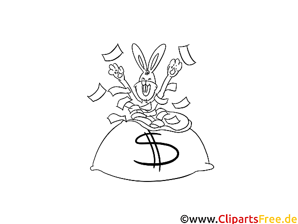 Lottogewinn - Ausmalbild zum Ausmalen Lottogewinn - Ausmalbild zum Ausmalen
