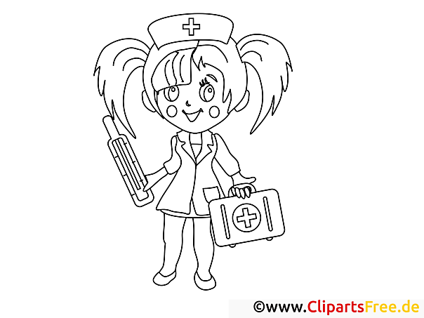 Krankenschwester mit Thermometer Malvorlagen Krankenschwester mit Thermometer Malvorlagen