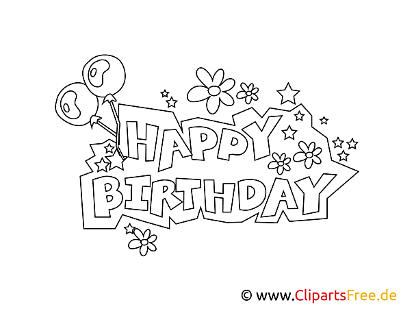 Malvorlage schriftzug geburtstag Idea