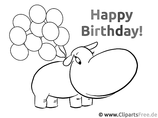 Color the picture for kids - Happy Birthday Color the picture for kids - Happy Birthday