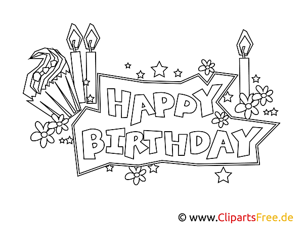 Coloring Happy Birthday Coloring Happy Birthday