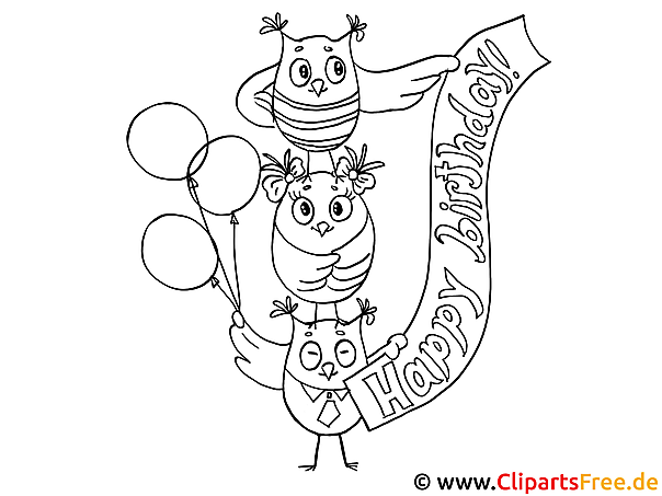 Colouring sheets happy birthday Colouring sheets happy birthday
