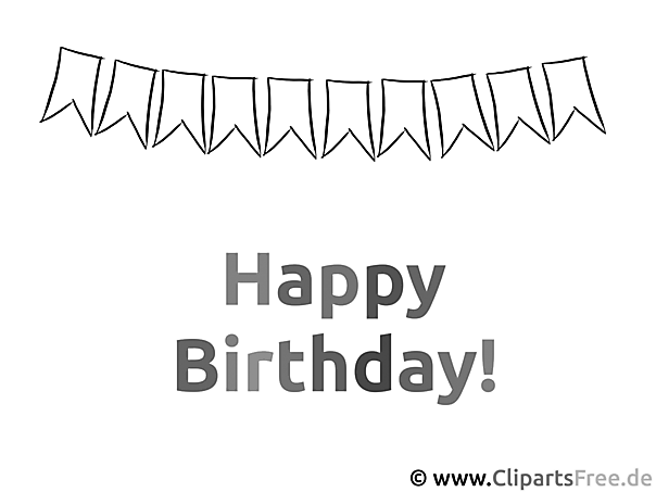Flags Happy Birthday for coloring Flags Happy Birthday for coloring