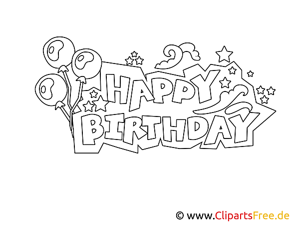Happy Birthday Buchstaben zum Drucken, Ausmalen Happy Birthday Buchstaben zum Drucken, Ausmalen