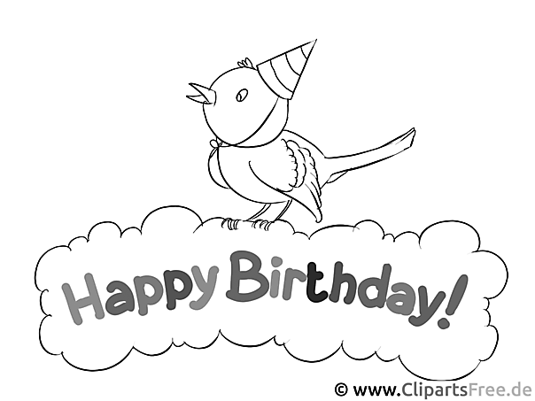 Happy Birthday page to color Happy Birthday page to color
