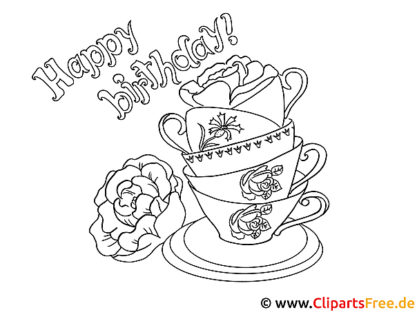 Kostenloses Ausmalbild zum Geburtstag Kostenloses Ausmalbild zum Geburtstag