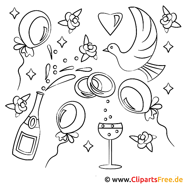 Ausmalbilder zur Hochzeit Ausmalbilder zur Hochzeit