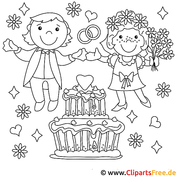 Brautpaar - Ausmalbilder Hochzeit Brautpaar - Ausmalbilder Hochzeit