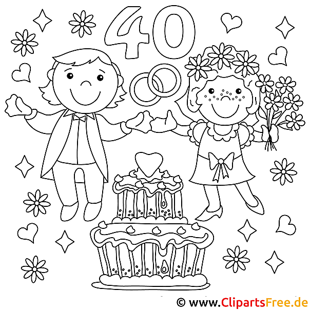 Hochzeitstorte und Brautpaar Ausmalbild zum Ausdrucken Hochzeitstorte und Brautpaar Ausmalbild zum Ausdrucken
