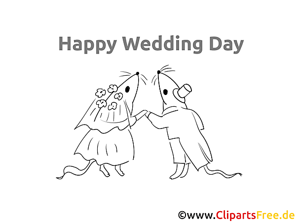 Mäuse zur Hochzeit Bild, Malvorlage kostenlos Mäuse zur Hochzeit Bild, Malvorlage kostenlos