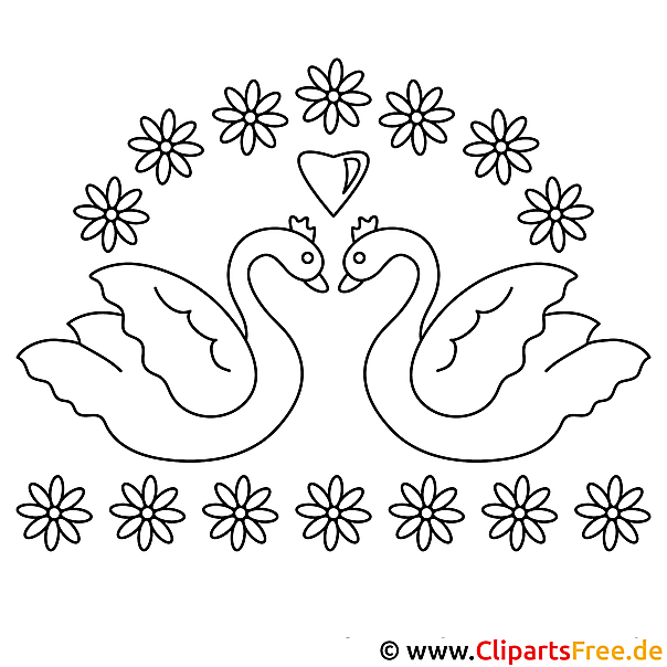 Schwan Malvorlage zu Hochzeit Schwan Malvorlage zu Hochzeit