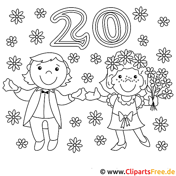 Wedding Clip Art - Bild zum Ausmalen Wedding Clip Art - Bild zum Ausmalen