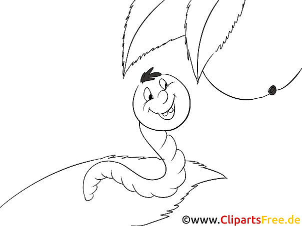 Wurm zum Ausmalen Wurm zum Ausmalen