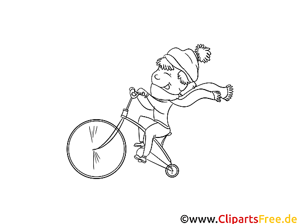 Junge fährt Fahrrad - Gratismalvorlagen zum Thema Herbst Junge fährt Fahrrad - Gratismalvorlagen zum Thema Herbst