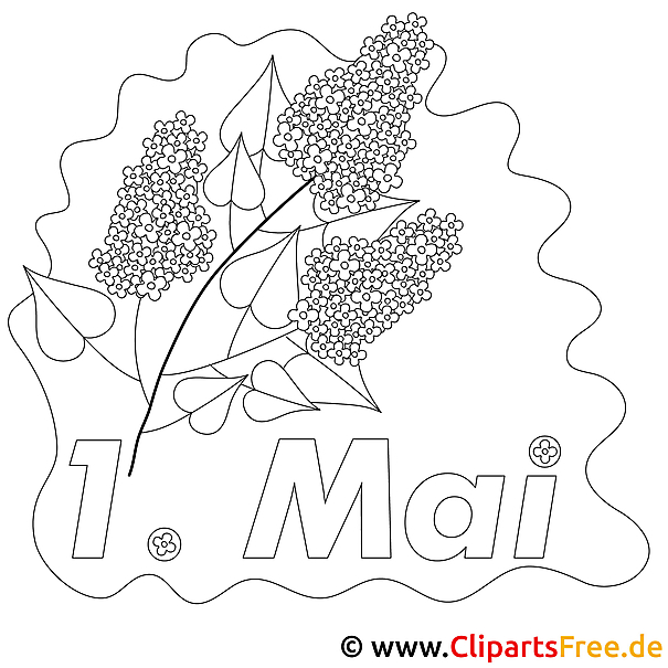 Flieder Bild zum 1 Mail zum Ausmalen Flieder Bild zum 1 Mail zum Ausmalen