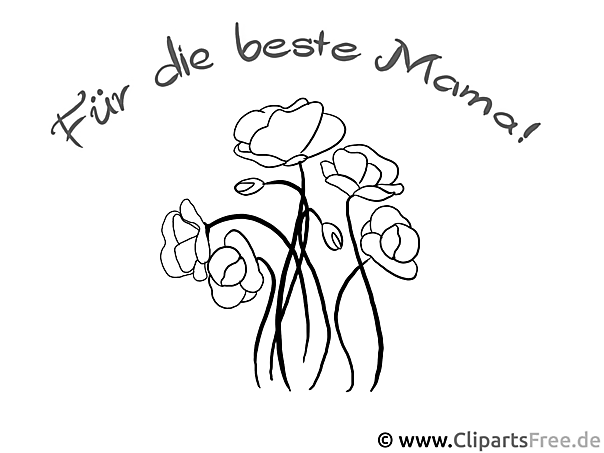 Blumen für Mama Ausmalvorlage, Malvorlage, Malbild gratis Blumen für Mama Ausmalvorlage, Malvorlage, Malbild gratis