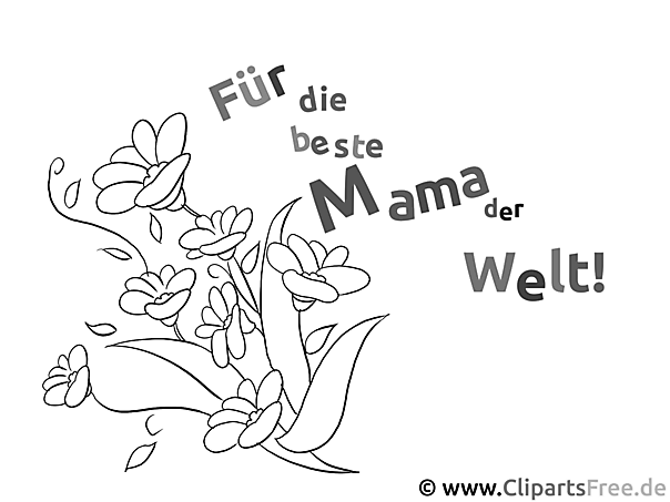 eCard für Mama zum Muttertag zum Selbstmalen