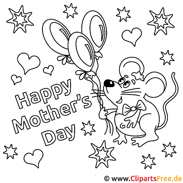Mother's Day Karte zum Ausmalen Mother's Day Karte zum Ausmalen