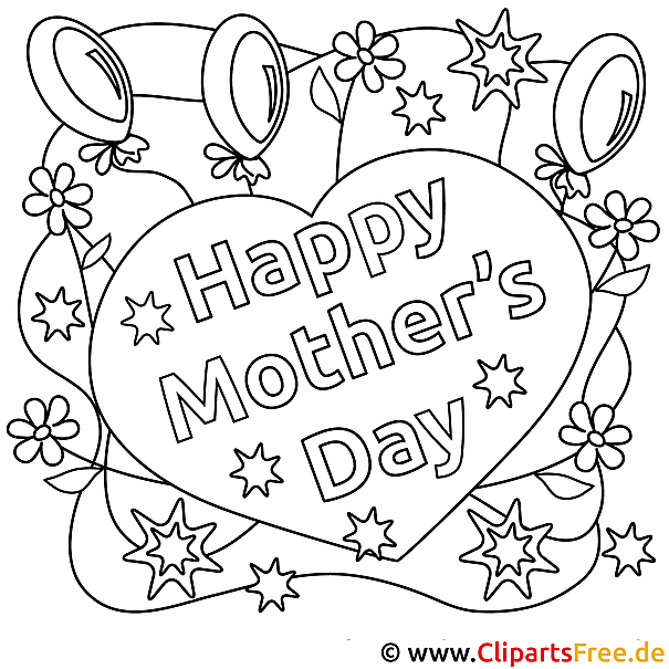 Mothersday Bild zum Ausmalen Mothersday Bild zum Ausmalen