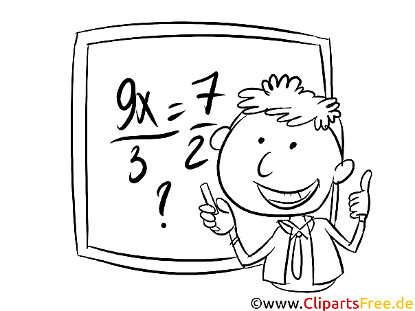 Schulunterricht, Mathe Bild, Illustration, Clipart schwarz-weiß zum Ausmalen Schulunterricht, Mathe Bild, Illustration, Clipart schwarz-weiß zum Ausmalen