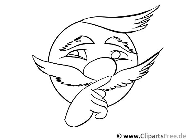 Schweigen Smiley Bild zum Ausmalen Schweigen Smiley Bild zum Ausmalen