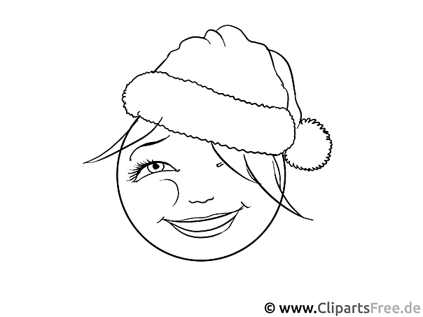 Weihnachten Smiley Ausmalvorlage zum Drucken Weihnachten Smiley Ausmalvorlage zum Drucken