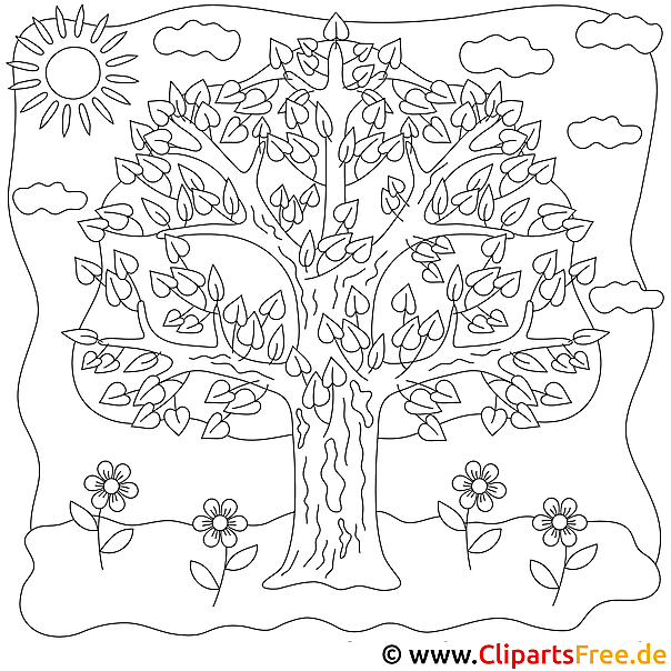 Ausmalbild Baum Ausmalbild Baum