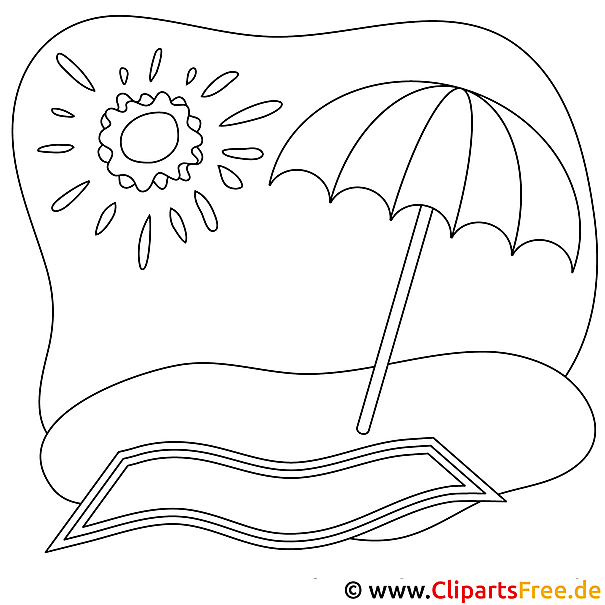 Sommer Malvorlage zum Drucken