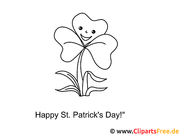 Lächelnde Blume St. Patrick’s Day kostenlose Malvorlage Lächelnde Blume St. Patrick’s Day kostenlose Malvorlage