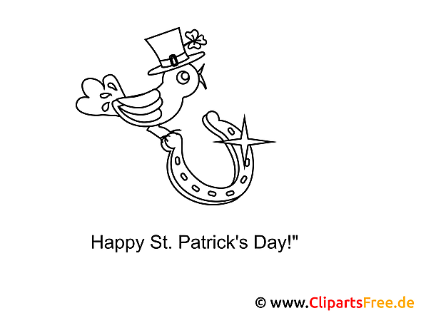 Vogel Hufeisen St. Patrick’s Day Kinder Ausmalbild Vogel Hufeisen St. Patrick’s Day Kinder Ausmalbild