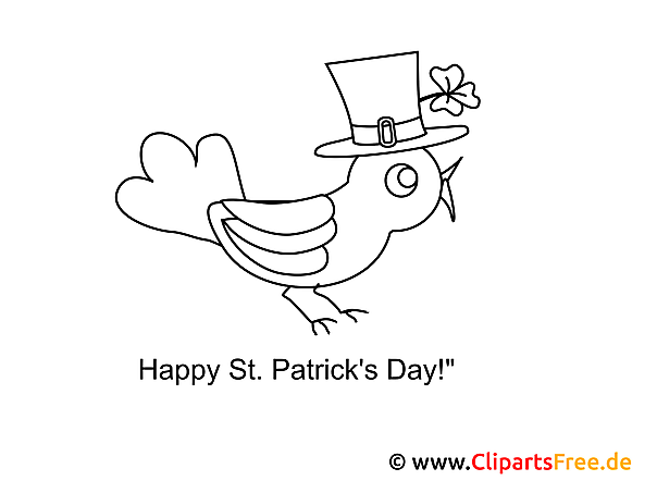 Vogel St. Patrick’s Day Ausmalbild Vogel St. Patrick’s Day Ausmalbild
