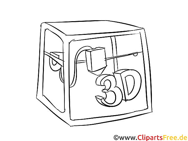 3D Drucker Malvorlage kostenlos 3D Drucker Malvorlage kostenlos