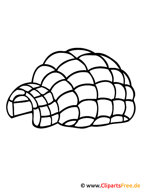 Igloo Malvorlage gratis Igloo Malvorlage gratis