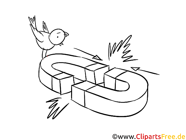 Magnet Bild, Illustration, Clipart schwarz-weiß zum Ausmalen Magnet Bild, Illustration, Clipart schwarz-weiß zum Ausmalen