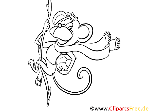 Affe Bild zum Ausdrucken und Ausmalen Affe Bild zum Ausdrucken und Ausmalen