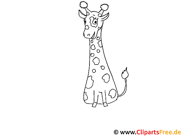 Ausmalbild für Kindergartenkinder Giraffe Ausmalbild für Kindergartenkinder Giraffe