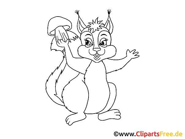 ausmalbild zum drucken eichhörnchen