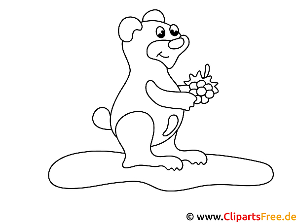 Einfaches Ausmalbild für kleine Kinder Bär Einfaches Ausmalbild für kleine Kinder Bär